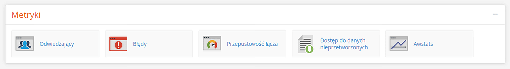 Metryki w cpanel